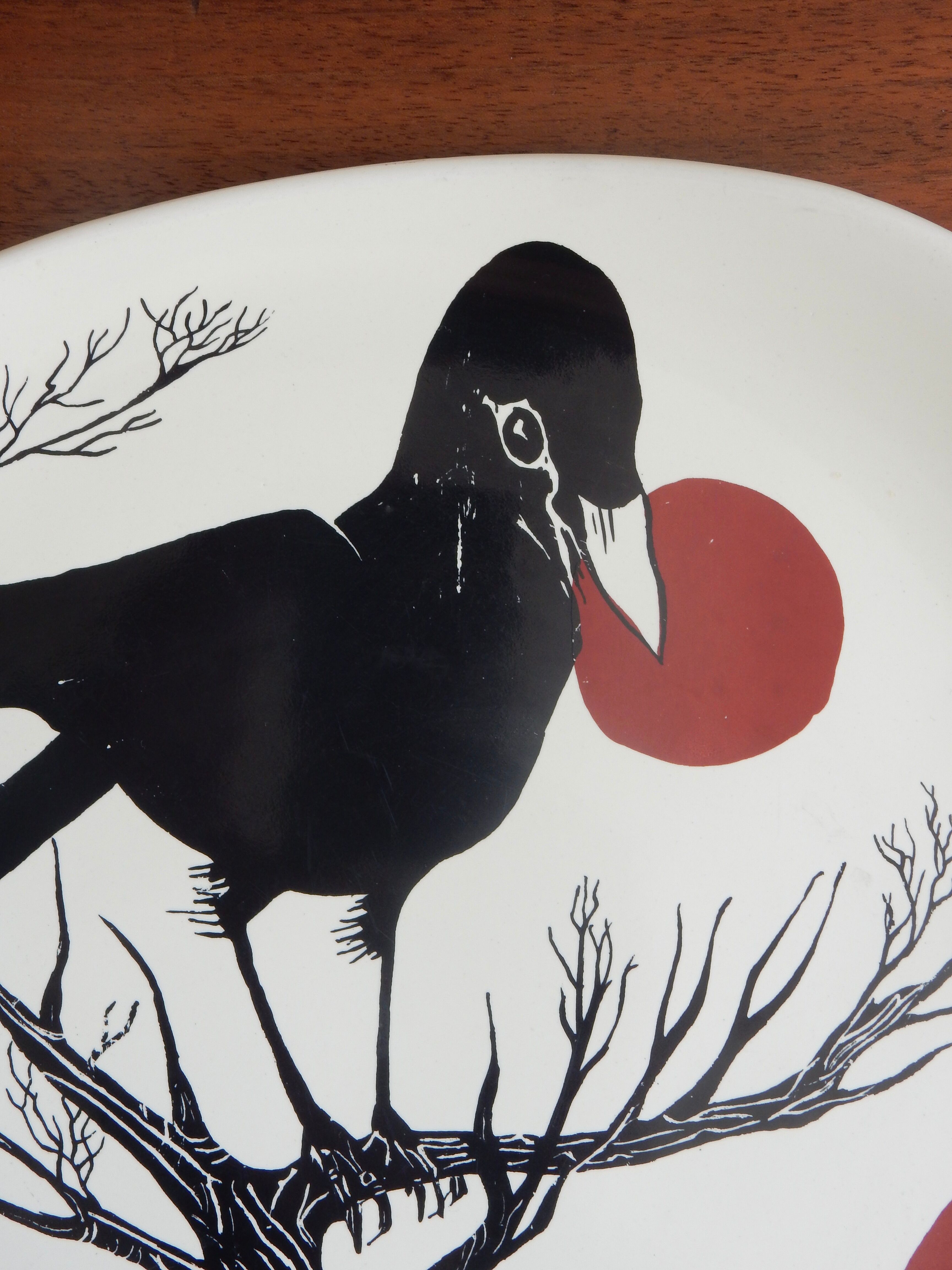 Decorative plate The raven and the fox Salins France