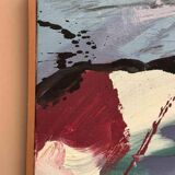 Original Swedish Oil On Canvas – Abstract Composition By Lars Sjögren – Vintage & Framed – 38 × 40 Cm (15.0" × 15.7")