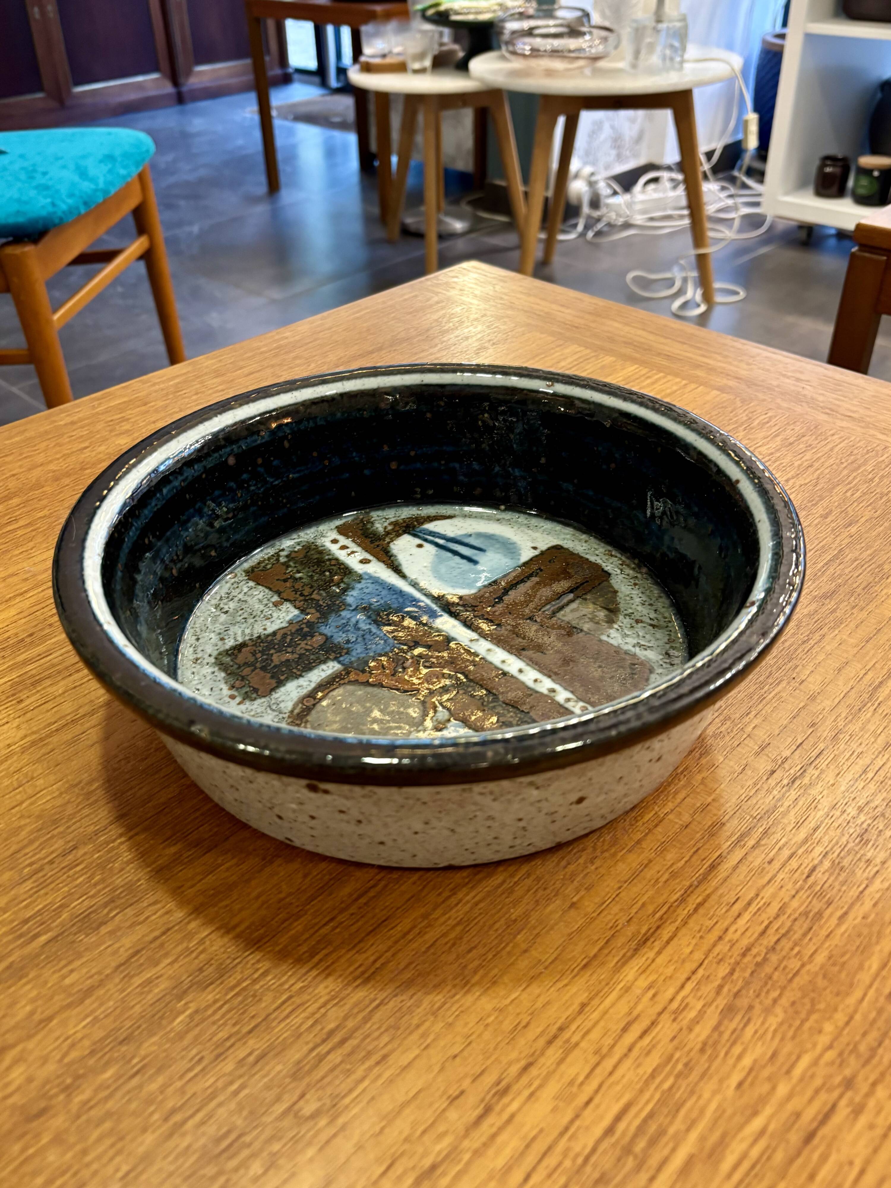 Bol / Plat Céramique d'art - Drejargruppen, Rörstrand, Suède, 1976