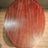 Oval gueridon with 3 trays