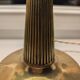 Antique Second Empire Napoleon III table lamp, 1870, brass and opaline glass
