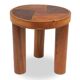 Stools and wall lights in cherry wood and leather. 1970s.