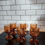 6 glasses with Biot stemmed