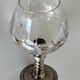 Series of eight crystal wine glasses with tin foot 95° 350 ml