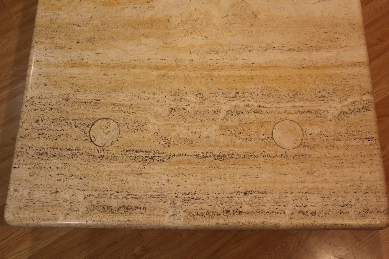 Travertine Coffee Table by Angelo Mangiarotti, Up&Up Edition