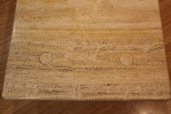 Table Basse En Travertin De Angelo Mangiarotti Edition Up&Up