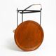Folding Mid Century serving trolley with removable teak pagwood trays