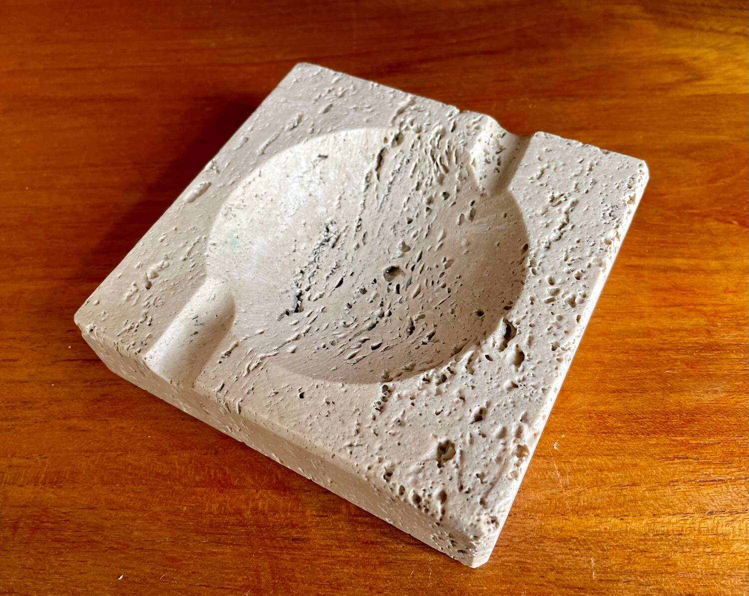 Vintage travertine ashtray