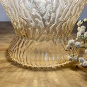 Vintage tulip lamp in amber glass