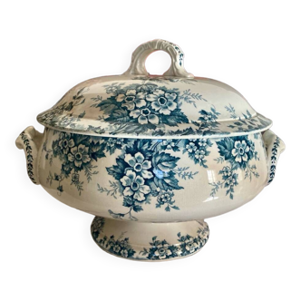 Tureen “Marie Louise” St.Amand, Terre de fer, French antique.