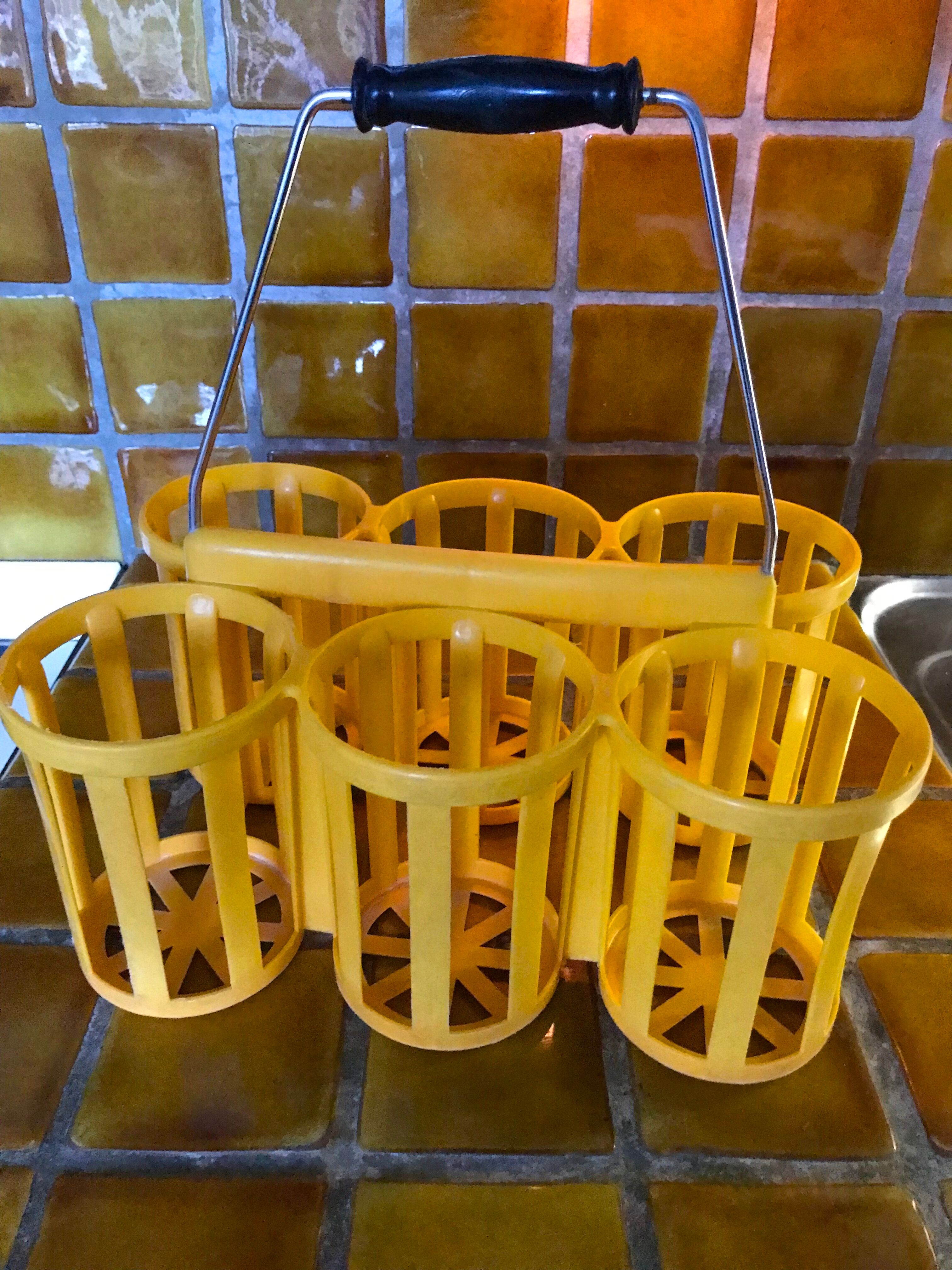 Bottle baskets lockers bottles yellow decoration vintage kitchen