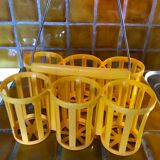Bottle baskets lockers bottles yellow decoration vintage kitchen