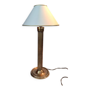 Lampe néoclassique en laiton doré 1940/1950