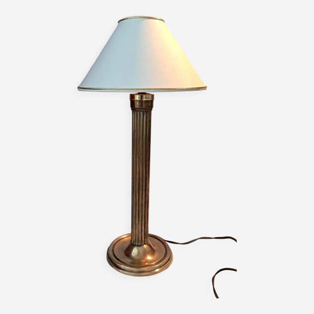 Lampe néoclassique en laiton doré 1940/1950