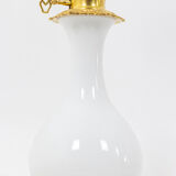 Pair of white and bronze porcelain lamps, circa 1880