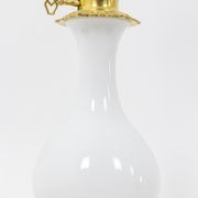 Pair of white and bronze porcelain lamps, circa 1880