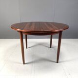 Table à manger extensible vintage en palissandre, années 1960