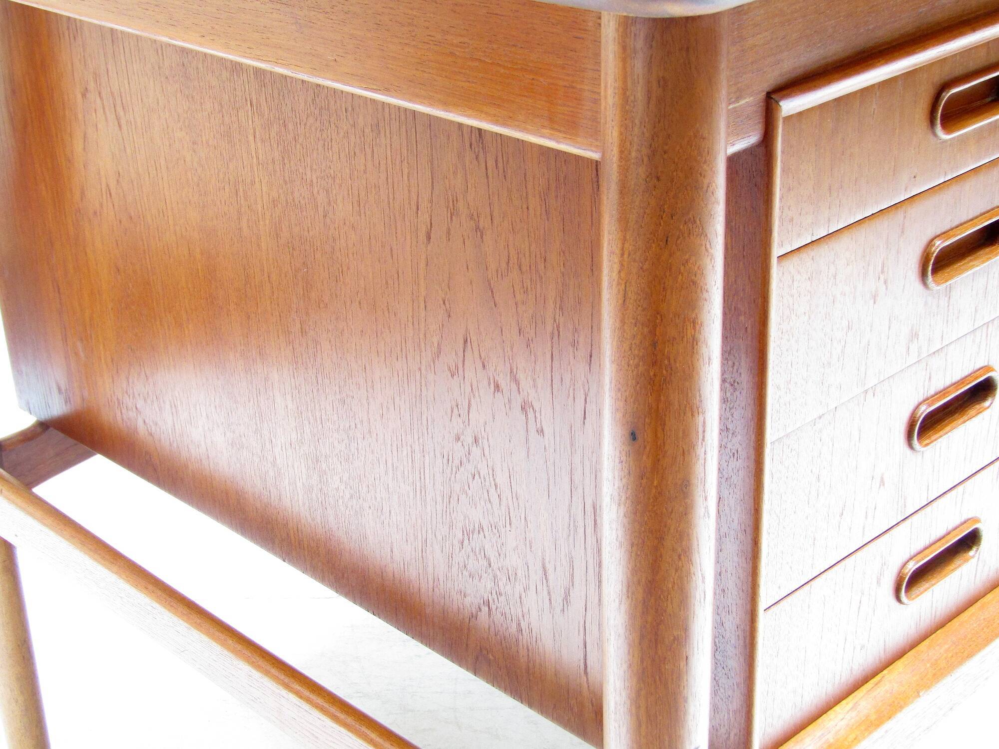 Sculpted 1960s Danish Desk in Teak by Svend Aage Madsen