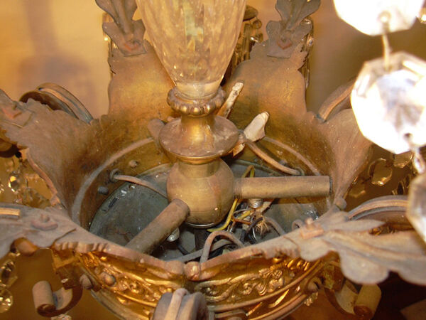 Chandelier, crystal bronze chandelier with dragon heads