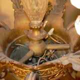 Chandelier, crystal bronze chandelier with dragon heads