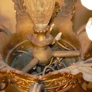 Chandelier, crystal bronze chandelier with dragon heads