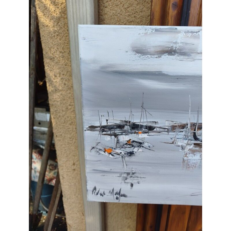 3 marine oil paintings by Robert Moifrai