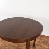 Table à manger extensible en chêne polonais du milieu du siècle, années 1960.