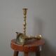 Paire de bougeoirs anciens en laiton