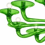 Contemporary Italian Green Murano Style Glass Chandelier