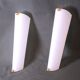 Pair of perspex wall lights with brass detail mid-century France