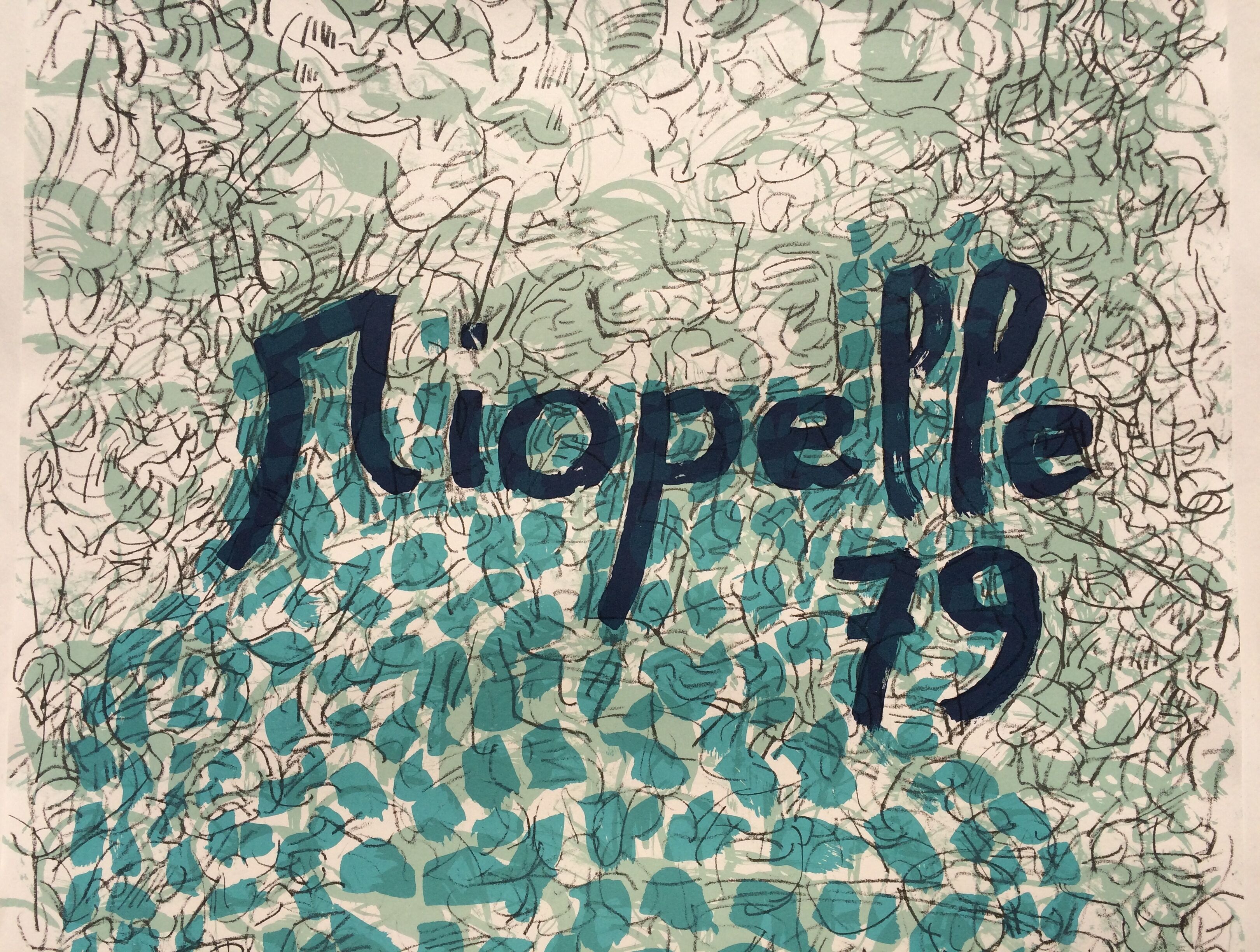 Jean-paul riopelle, galerie maeght, 1979. original poster in lithography