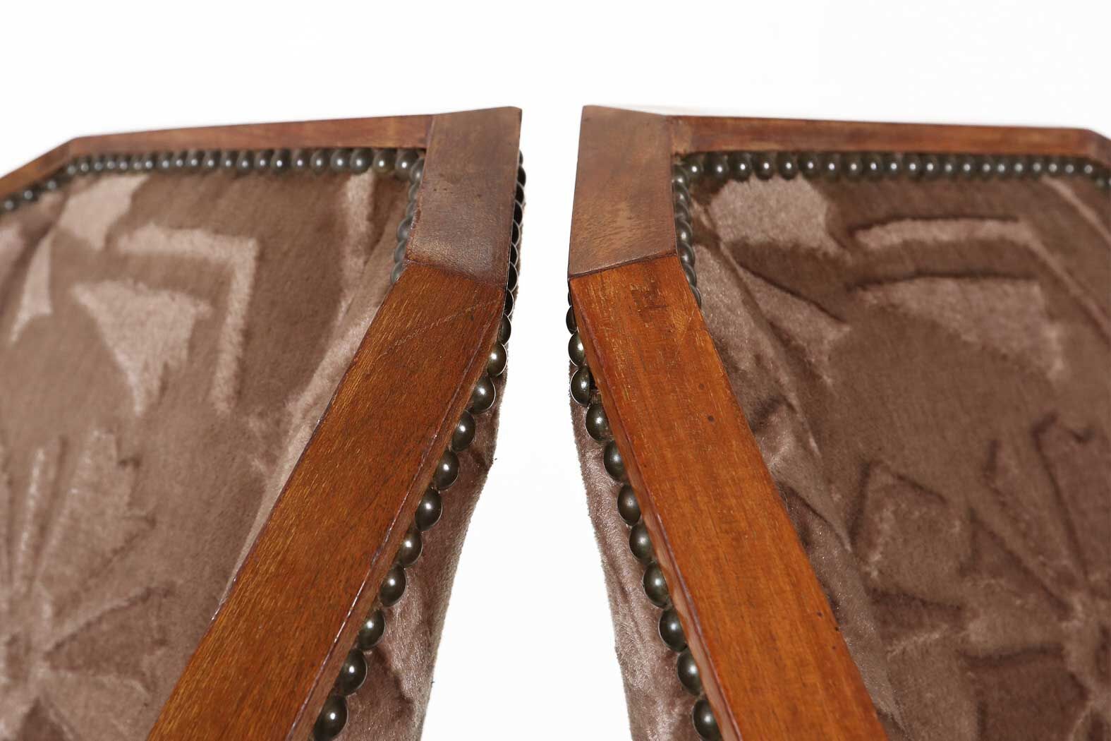 Art Deco set of chairs by Gaston and Fernand Saddier Circa.1925