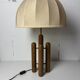 Midcentury organic sculptural architectural mushroom table lamp by Temde