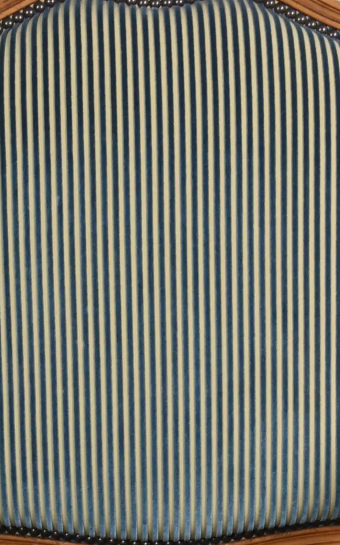 Louis XV style armchair striped velvet