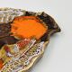 Plat Poisson Vallauris Céramique Vintage Orange