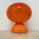 Space age orange glass table lamp , 1970s
