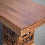 Vintage wooden dining table, wooden table, living room table, interior decor