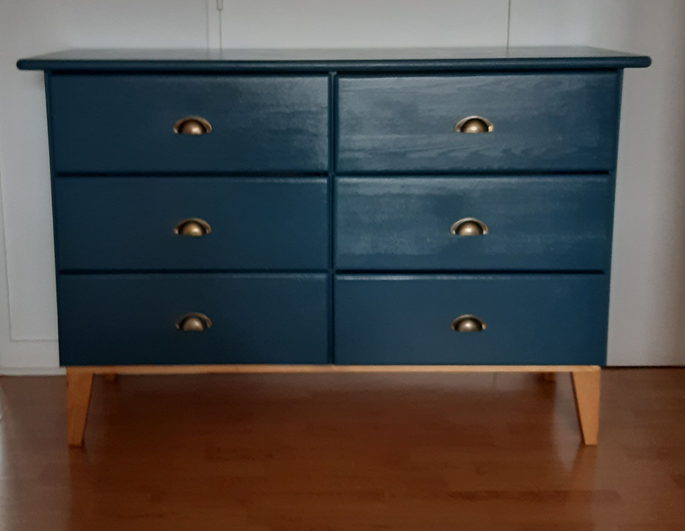 Commode scandinave bleu ganne