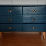 Commode scandinave bleu ganne