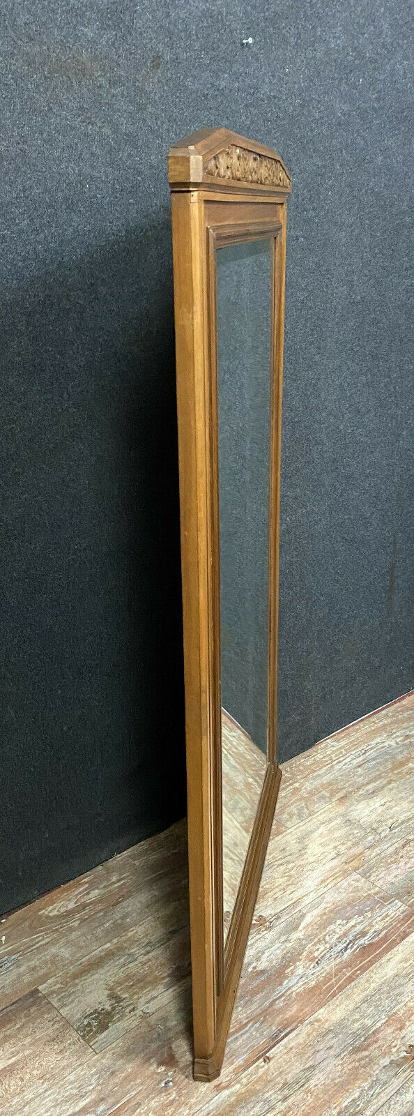 Mirror art Deco era in walnut patina blonde patina
