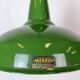 Lampe suspendue en émail vert industriel de Jackson Electrical Co., années 1960.