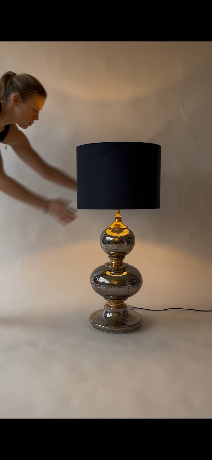 Large glazed ceramic lamp, Italy 1960