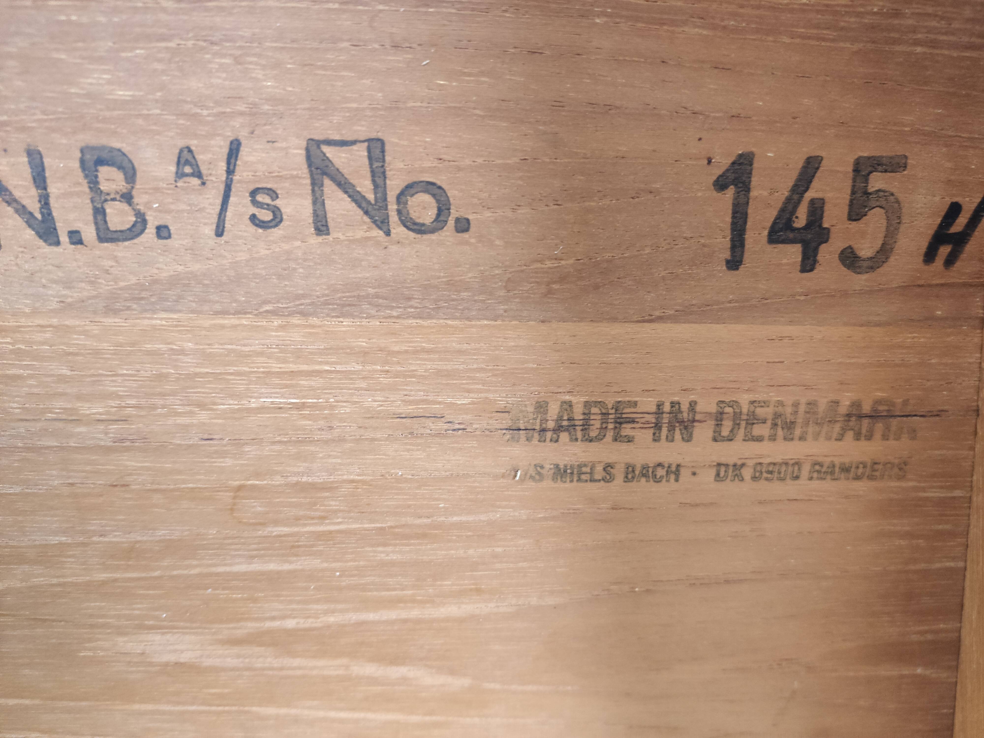 Niels Bach teak coffee table, Denmark 1970s