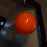 Orange opaline ball suspension 1970