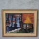 Lennart Hall, Swedish abstract painting, 1960s, Oil on panel, Framed