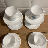 6 cups and under cups Arcopal forget-me-not