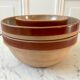 Duos of salad bowls in Gien sandstone 70s made in France