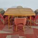 Dining Table and Chairs, 1960s, Set of 5