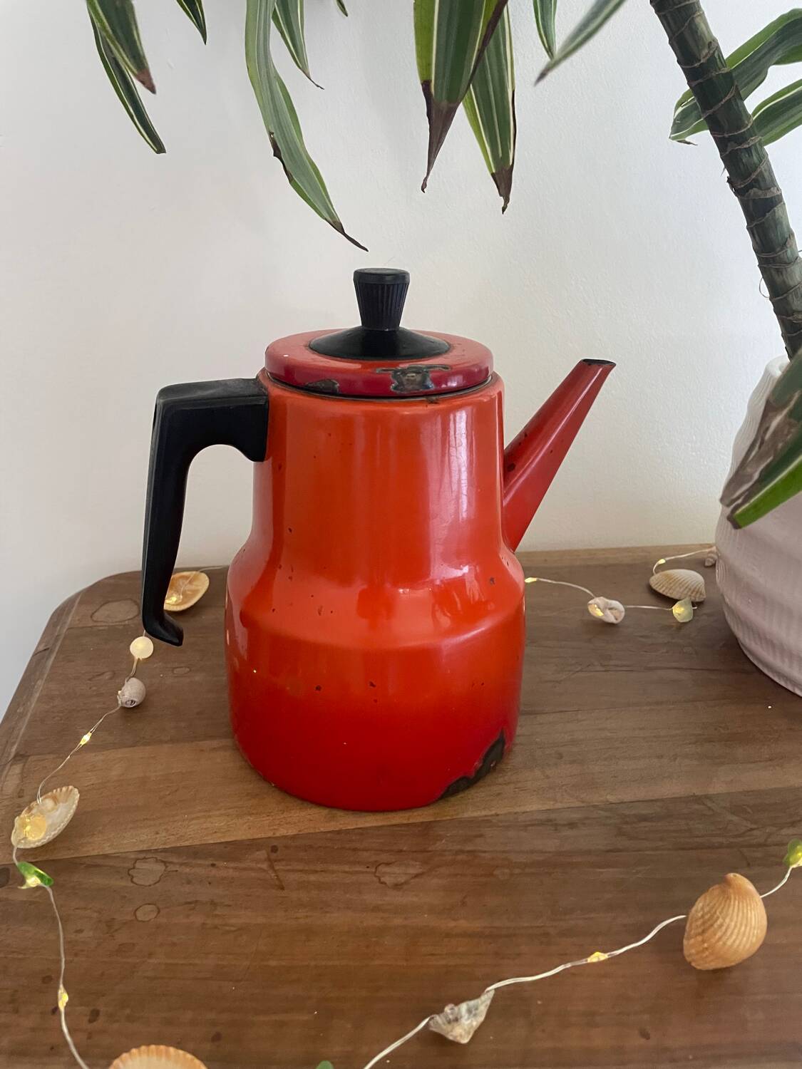 Vintage enamel coffee pot