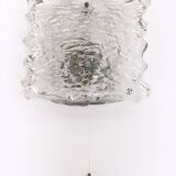 Large wall lamp Peil & Putzler ice glass, 1960 Germany